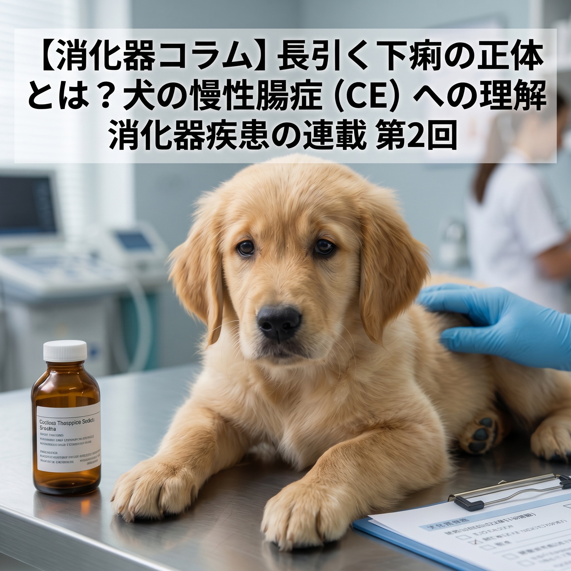 【消化器コラム 第2回】長引く下痢の正体とは？犬の慢性腸症（CE）への理解